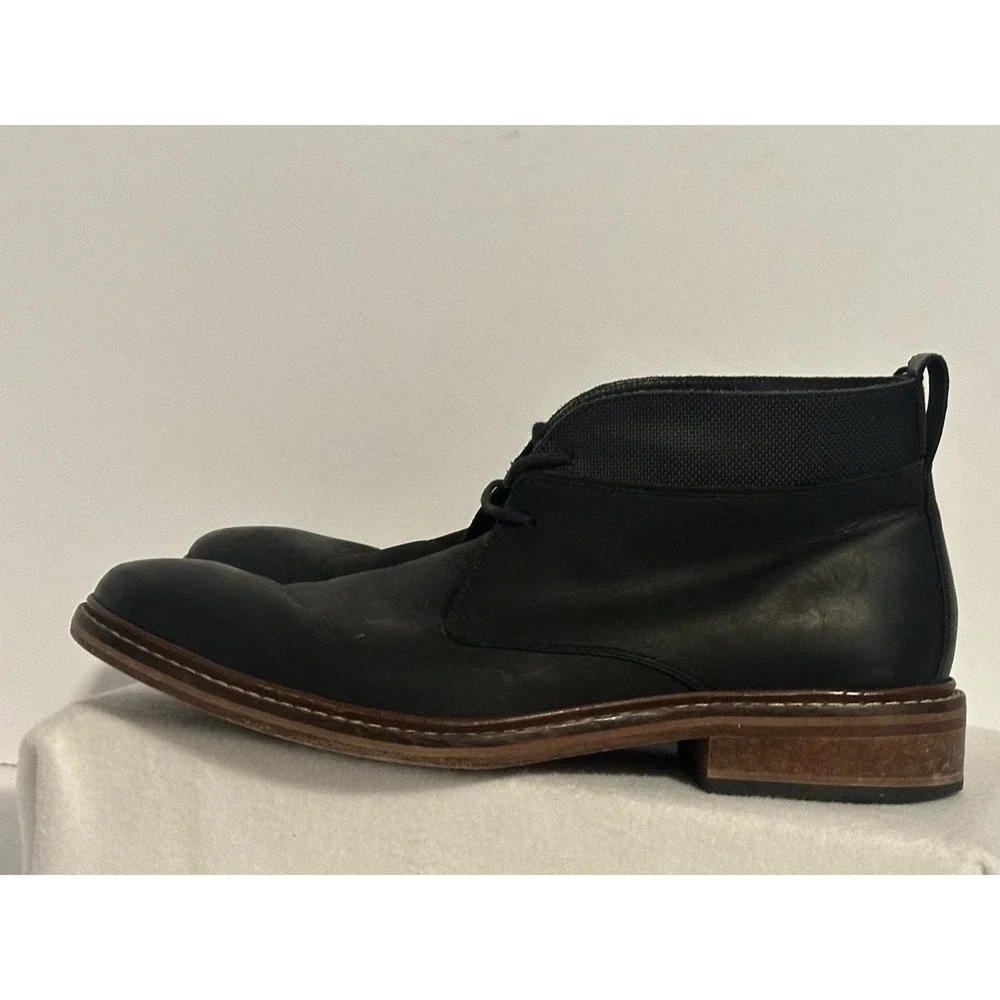 COLE HAAN Colton Chukka Boots Black Leather C20111 Men's Size 10 M Leather